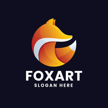 Fox Gradient Illustration Icon Logo