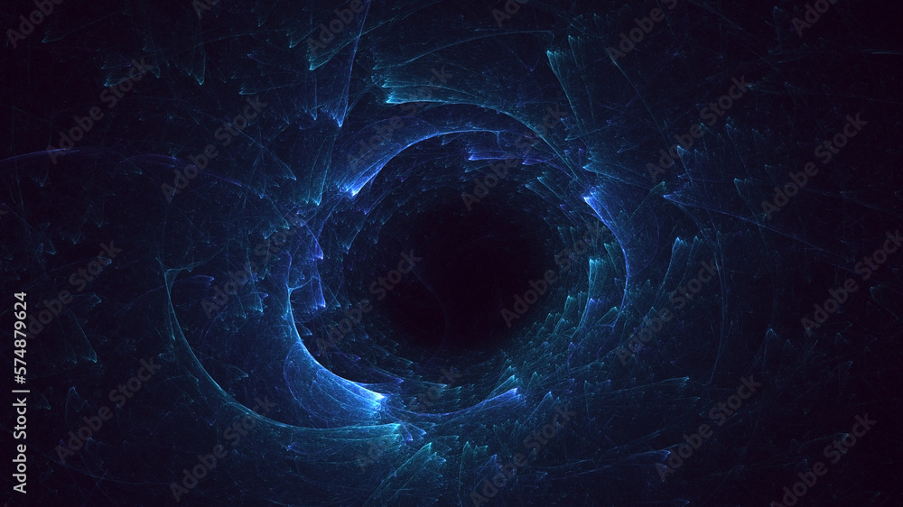 Poster 3d rendering abstract fractal light background