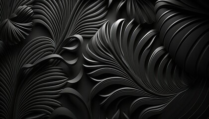 Beautiful Designer Seasonal Background with Matte Black Color Hue Summer Modern Wallpaper Template with Vibrant Hues and Stunning Scenery for Presentation, Ad, and All Applications (generative AI)