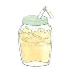 Drawn objects coffee to go clip art, to go pot, jar, white coffee, milk, bottle