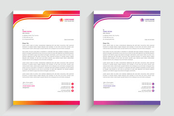 modern gradient letterhead design 