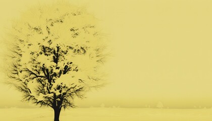 Beautiful Designer Seasonal Background with Pale yellow Color Hue Winter Modern Wallpaper Template with Vibrant Hues and Stunning Scenery for Presentation, Ad, and All Applications (generative AI)