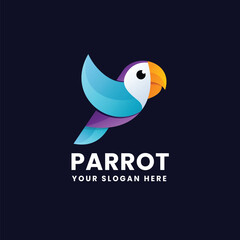 Parrot Gradient Logo Vector Icon Illustration