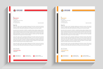 Modern corporate minimal abstract professional business letterhead design