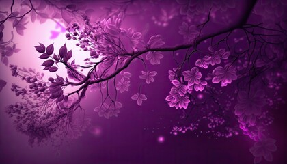 Obraz na płótnie Canvas Beautiful Designer Seasonal Background with Plum purple Color Hue Spring Modern Wallpaper Template with Vibrant Hues and Stunning Scenery for Presentation, Ad, and All Applications (generative AI)