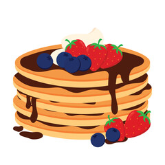 Pancake Animated Cartoon Vector Illustration for Pancake Day