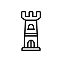 Black line icon for bailey