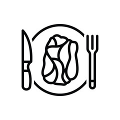 Black line icon for chuck