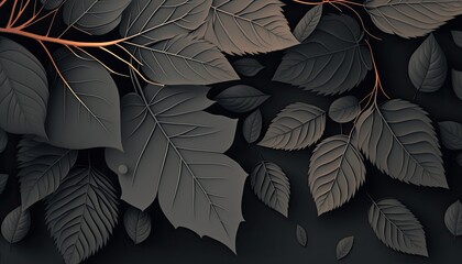 Beautiful Designer Seasonal Background with Slate gray Color Hue Autumn Modern Wallpaper Template with Vibrant Hues and Stunning Scenery for Presentation, Ad, and All Applications (generative AI)