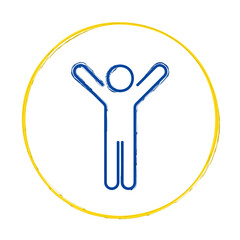 health care brush isolated on white background, vector illustration.