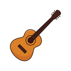 guitar icon vector design template in white background