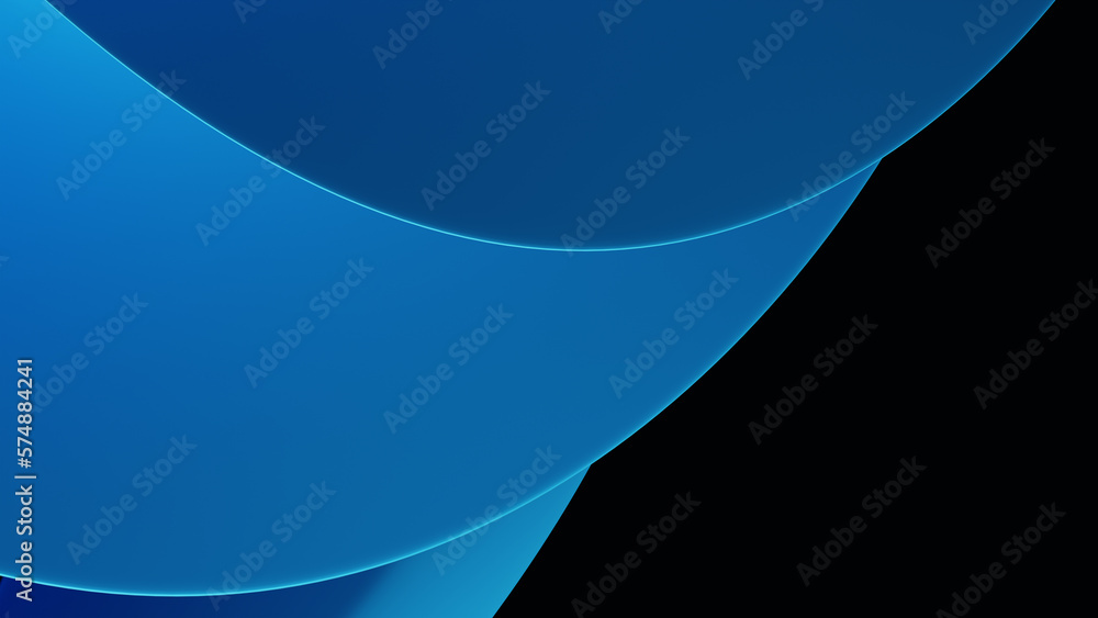 Poster abstract background template with distorted, flowing and twisting colorful blue geometry. 3d illustr