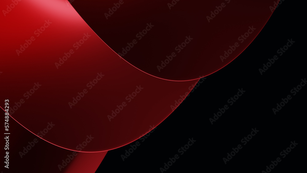 Poster abstract background template with distorted, flowing and twisting colorful red geometry. 3d illustra