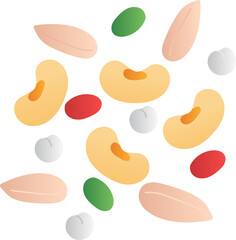 Beans flat Illustration. Healthy concept