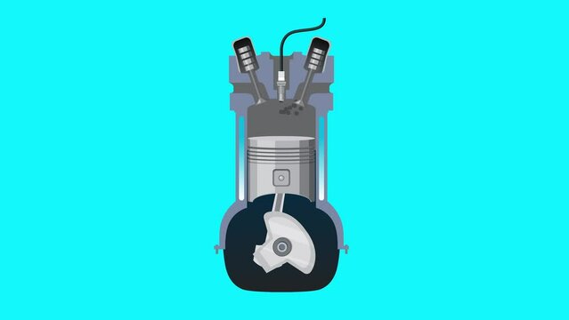 four stroke diesel engine animation download