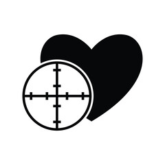 Heart Target icon design. isolated on white background. vector illustration