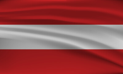 Flag of Austria, with a wavy effect due to the wind.