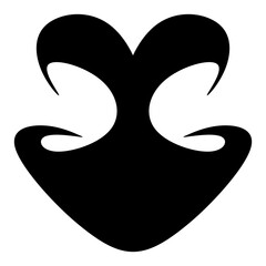 Abstract Black Curvy Logo For Your Company Tattoo Design Bed Sheet Design Clothing Industry Uses Vector Illustration 