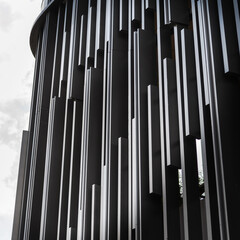  Fins aluminium decorative façade architecture
