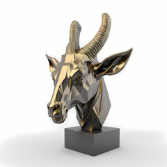 Trophy with Goat Design. Generative AI