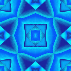 Geometric pattern with beautiful blue gradient with noise texture.