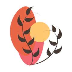 Abstract Flower Design. Hand Flower design for print or use as poster, card, flyer or T Shirt