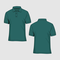 Polo T-shirt Mockup Vector Image And Illustration