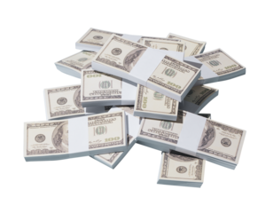 Packs of American dollars