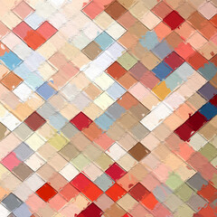 Colorful abstract mosaic with a rough texture background. Colored square pattern background. Picture for creative wallpaper or design art work. Backdrop have copy space for text.