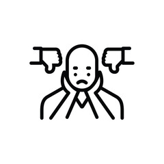 Black line icon for sucks