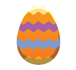 easter eggs isolated vector flat design