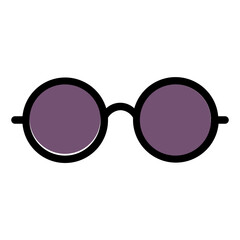 Glasses color line icon