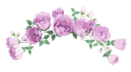 Pink rose watercolor floral arrangement bouquet isolated on white background.Design for elements.
