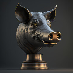 Trophy Pig Design. Generative AI