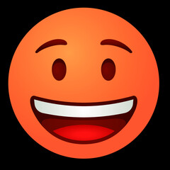 Emoji Smirking laughing face vector illustration