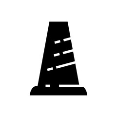 construction cone icon or logo isolated sign symbol vector illustration - high quality black style vector icons
