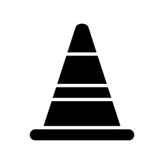 construction cone icon or logo isolated sign symbol vector illustration - high quality black style vector icons
