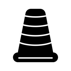 construction cone icon or logo isolated sign symbol vector illustration - high quality black style vector icons
