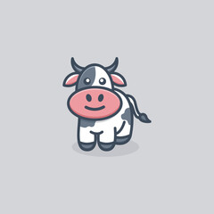Cute Cow Logo Design