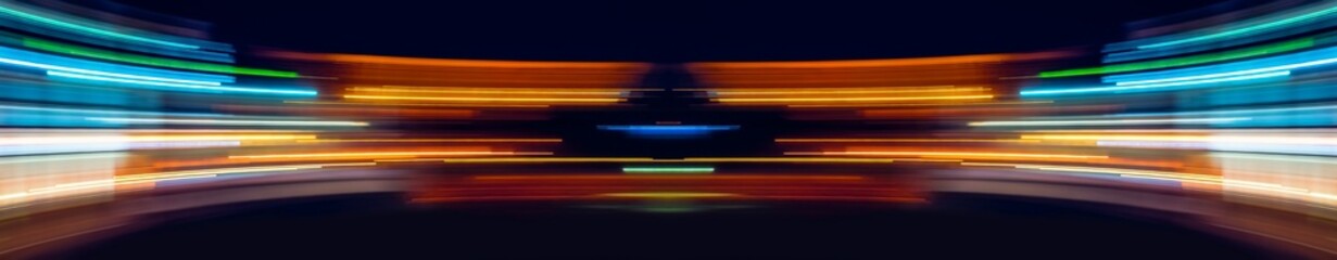 speed light line motion blur on dark background, data transfer simulation