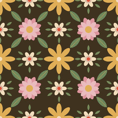 Seamless Pattern in Scandinavian style. Surface Pattern design. Texture for print,  fabric, Textile, and wallpaper