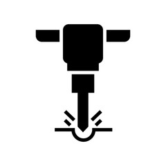 jackhammer icon or logo isolated sign symbol vector illustration - high quality black style vector icons
