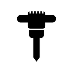 jackhammer icon or logo isolated sign symbol vector illustration - high quality black style vector icons
