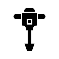 jackhammer icon or logo isolated sign symbol vector illustration - high quality black style vector icons
