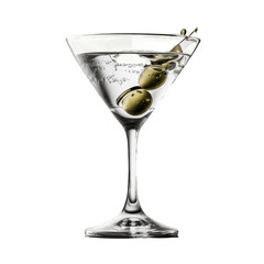 martini cocktail drink, transparent background png - obrazy, fototapety, plakaty