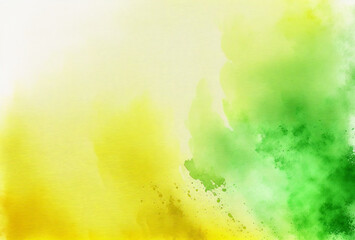 Obraz na płótnie Canvas Yellow and green watercolor for spring, abstract, colors, Generative AI