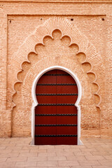 Plakat Typical oriental door, Marrakech in Morocco