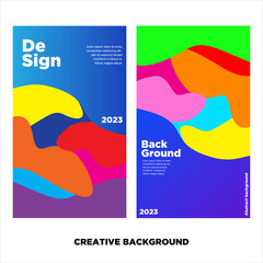 Vector  Illustration colorful liquid and fluid abstract with gradient color for banner template