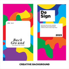 Vector Illustration colorful liquid and fluid abstract with colorful shape for banner  and card template