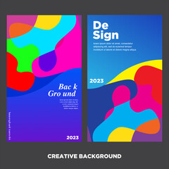 Vector  Illustration colorful liquid and fluid abstract with gradient color for banner template